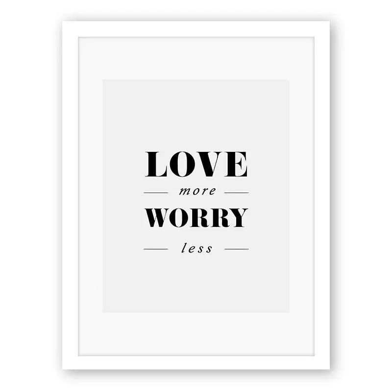 Простое английское украшение для гостиной Love more Not less картина без рамки постер с
