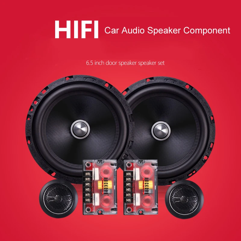 Us 101 23 41 Off Car Front Door Speaker Component 6 5 Inch 4ohm Dome Tweeter Cross Over 2 Way Hifi Car Speaker Set Compound Audio Speaker 6 5 In