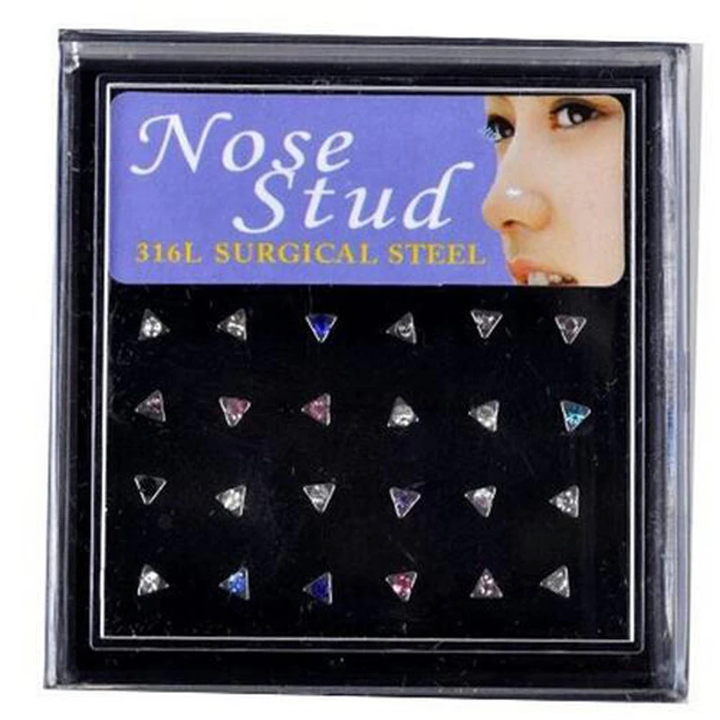 24pcs Free Display Box Silver 316l Stainless Steel 20g Circular Barbell