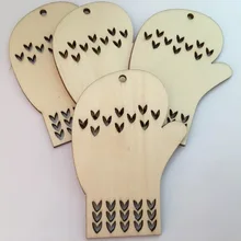 Зимняя рукавица-Лазерная вырезанная НЕОБРАБОТАННАЯ древесина