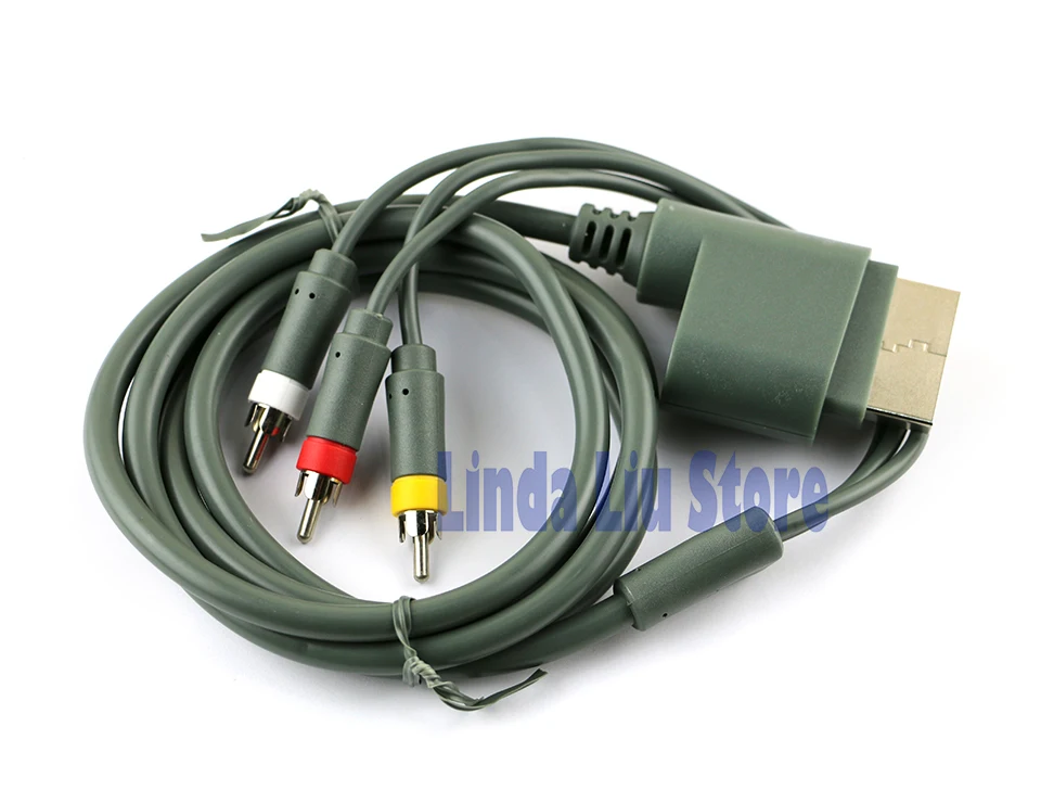  ChengChengDianWan Per xbox360 xbox 360 Placcato Oro AV Composito Cavo Definizione 3 RCA TV HD Audio