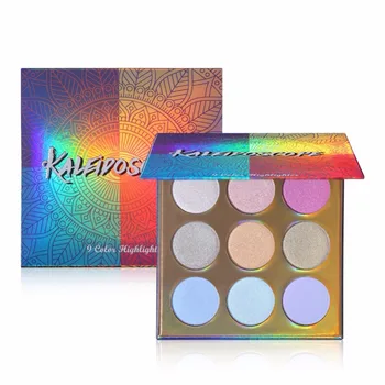 

9 Colors Highlighter Palette Contour Powder Palette Waterproof Long-Lasting Luminous Shimmer Face Powder Maquiagem