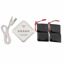 4PCS 3 7V 650mah lithium font b battery b font with 4 in 1 charger for