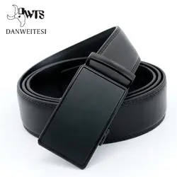 [Dwts] для мужчин ремни для 100% Корова Натуральная мужской кожаный ремень мужской Автоматическая пряжка сплав туфли с ремешком и пряжкой cinturones