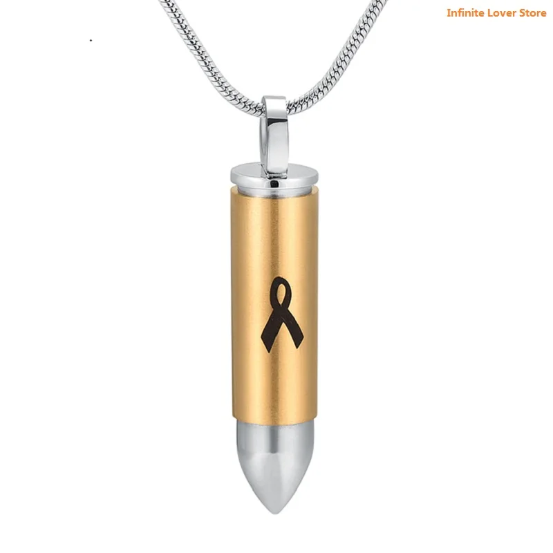 IJD9879 Wholesale Gold Stainless Steel Bullet Urn Pendant Hold Pet