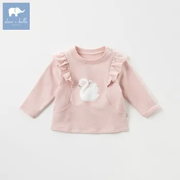 

DBJ8656-1 dave bella autumn baby girls clothes children long sleeve t-shirt infant toddler high quality clothing