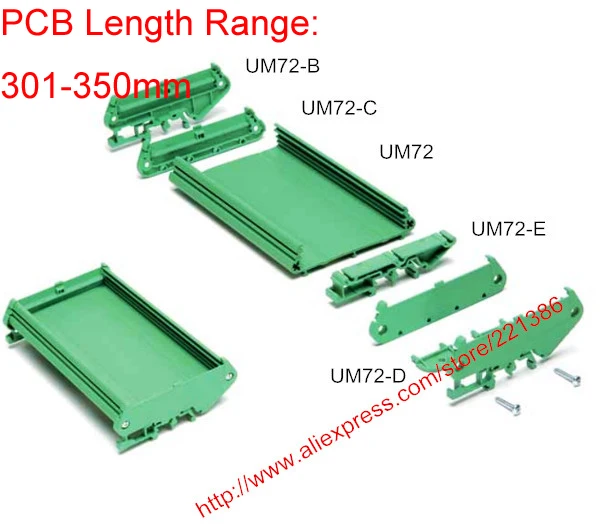 Диапазон длины печатной платы UM72: 301-350 мм Монтажный базовый корпус для печатной платы монтажный адаптер на din-рейку PCB