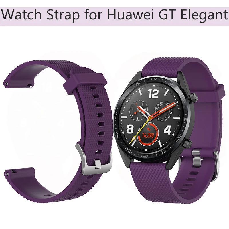 

Sports Watch Strap for Huawei Watch GT Elegant Honor Wristband Textured Silicone Strap Smart Bracelet Replacement Belt Parts