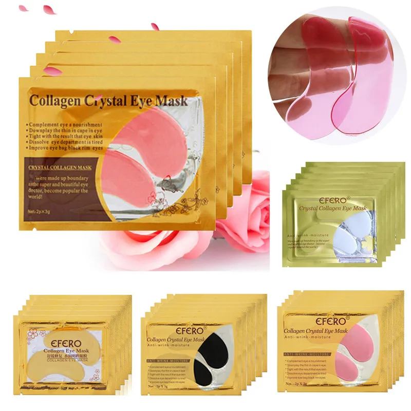 

EFERO 10pair Collagen Crystal Anti-wrinkle Eye Mask Remove Dark Circle Puffiness Moisturizing Patch for the Eyes Care Anti-aging