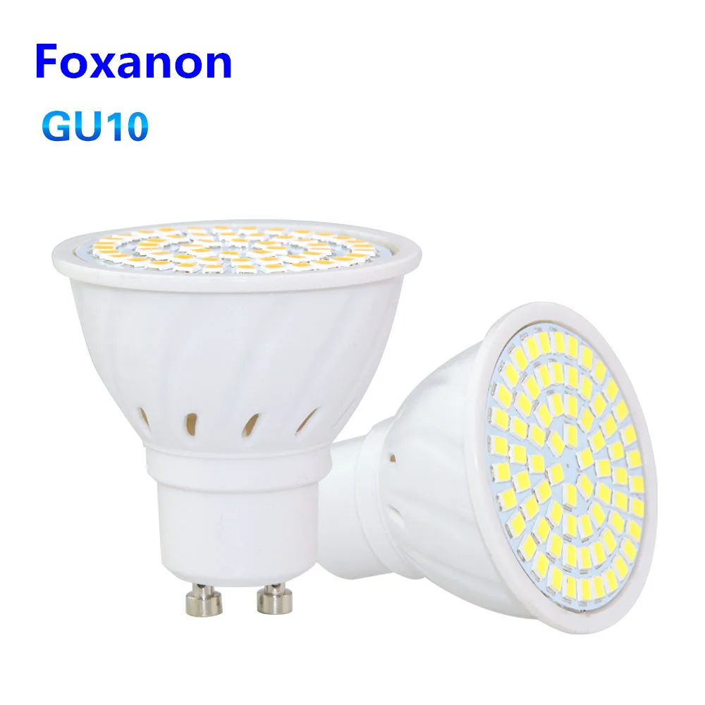 Foxanon Светодиодный прожектор GU10 MR16 лампа 110В 220В Лампада де 2835 SMD E27 36/54/72 светодиоды