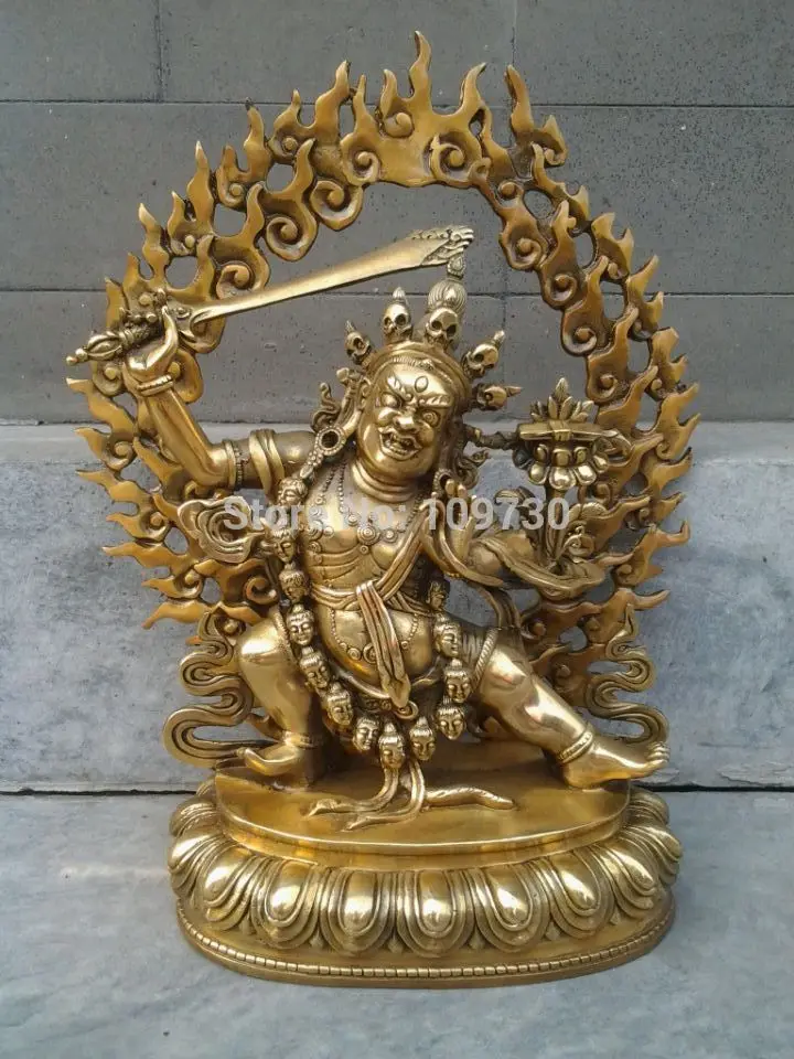 

bir 001509 Tibetan Buddhist bronze MANJUSHRI buddha statue 14 cm