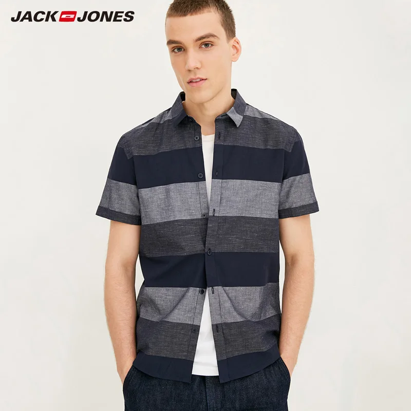 Jack & Jones Brand 2018 NEW 91 cotton and 9 linen straight pointed