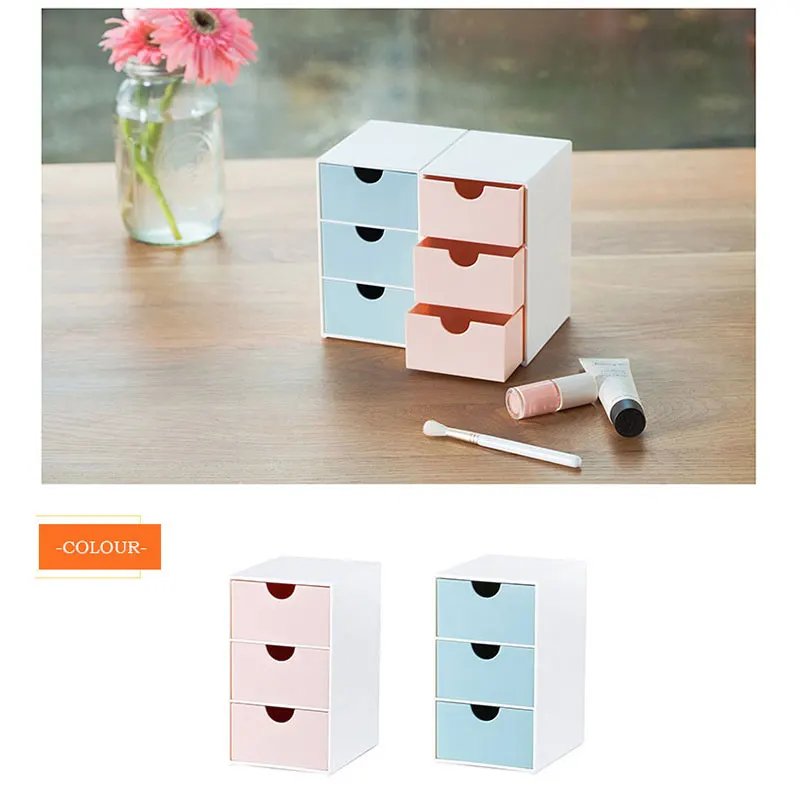 Creative Plastic Storage Drawer Organizer Home Desktop Decoration