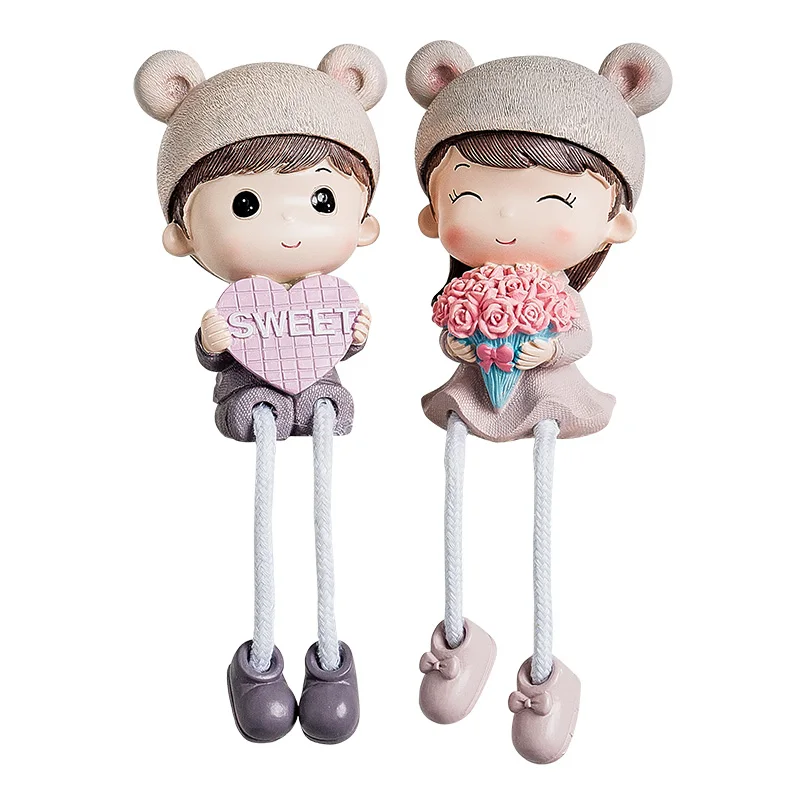 INS الكرتون دلاية من الراتنج دمية المنزل الزفاف هدية الديكور المعيشة غرفة نوم الأطفال غرفة خزانة ديكور