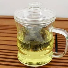 1 шт 300 мл стеклянная чайная чашка кружка набор с крышкой и заваркой термостойкий стеклянный чайник бутылка для воды стеклянная посуда для напитков EJO 1044