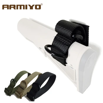 

Armiyo Tactical Stock Strapping Belt Gun Sling Adapter Rifle Strap Hunting Accessories Black Tan Green Available