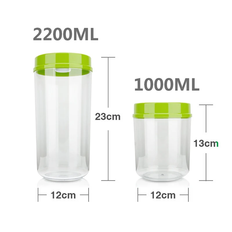 

Hand Held Vacuum Container for Food Working With Vacuum Sealer Packing Machine Best Vacuum Canisters 2PCS With Pump