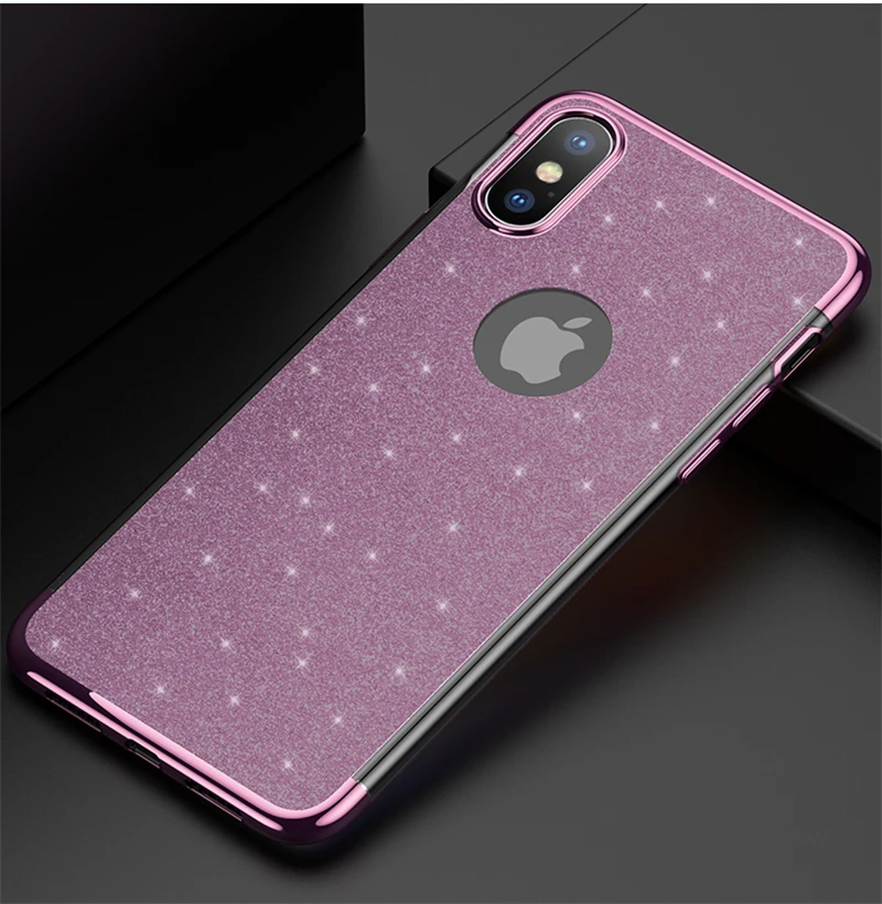 Роскошный блестящий чехол с покрытием для iPhone 8 7 6 6s Plus SE 2020 мягкий силиконовый из 0505_14