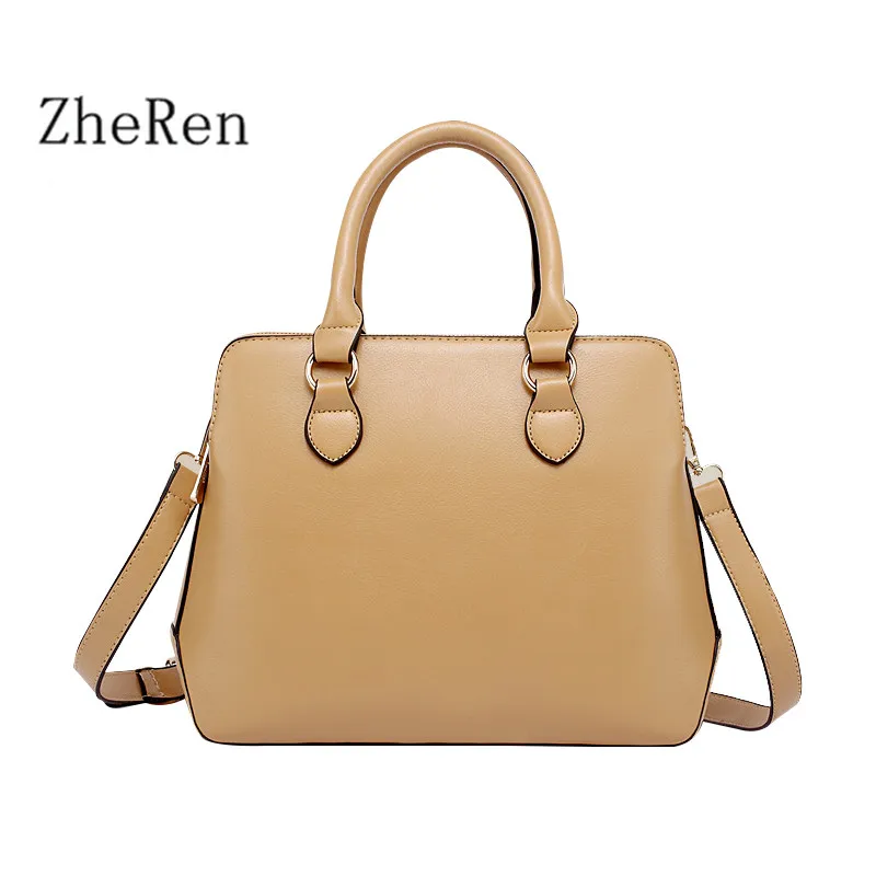 Venta caliente de diseño Tres niveles LA PU bolsos cuero Alta capacidad las mujeres Simple moda totalizadores marcas Lujo|bag khaki|bag