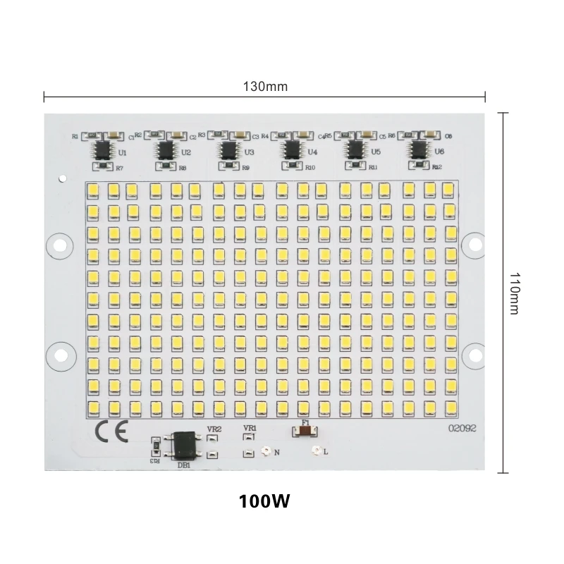 Светодиодный светильник LARZI SMD2835 с бусинами, переменный ток 220-240 в, 10 Вт, 20 Вт, 30 Вт, 50 Вт, 100 Вт, сделай сам, светильник для наружного освещения, холодный белый, теплый белый - Испускаемый цвет: 100W