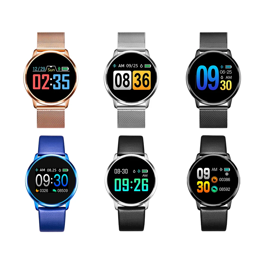 Q8 Smart Watch OLED Color Screen Smartwatch Women Fashion Fitness Tracker Heart Rate monitor IP67 Waterproof Wristbands Bracelet