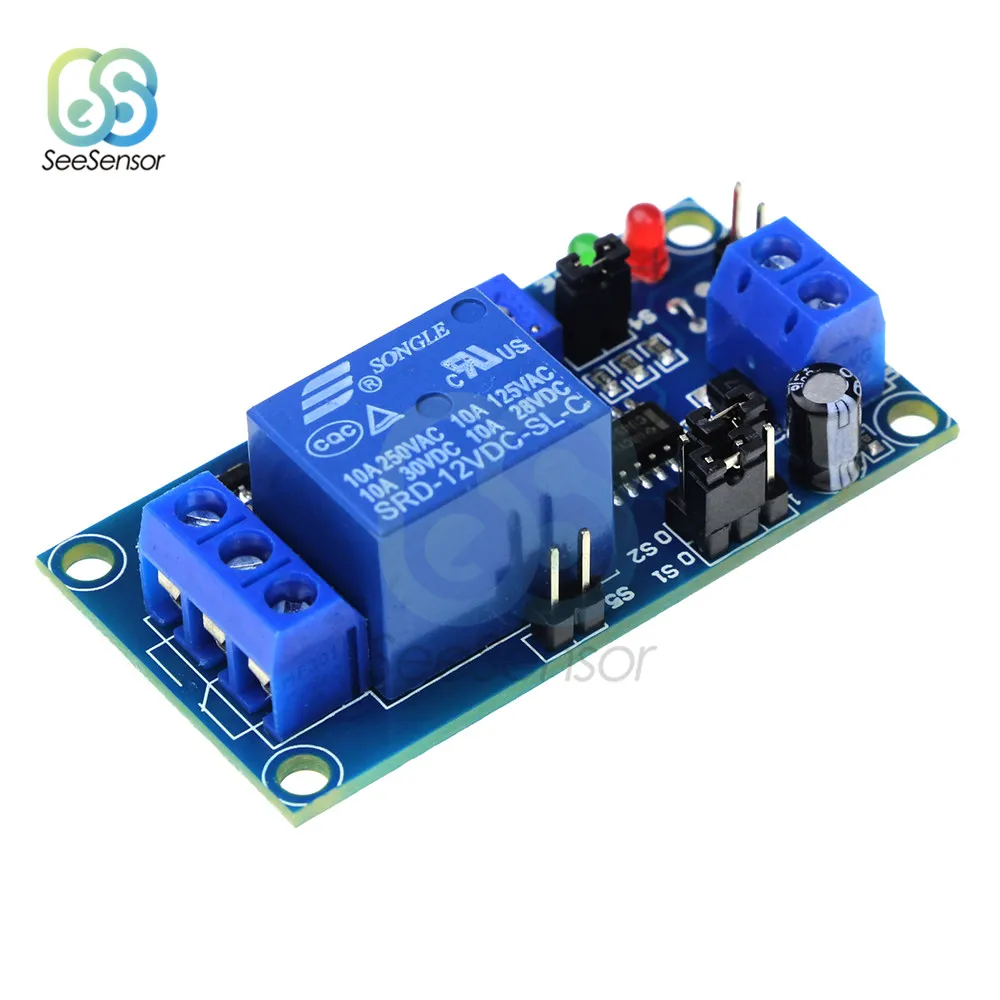 DC 12V реле задержки таймера переключатель модуля регулировки триггера