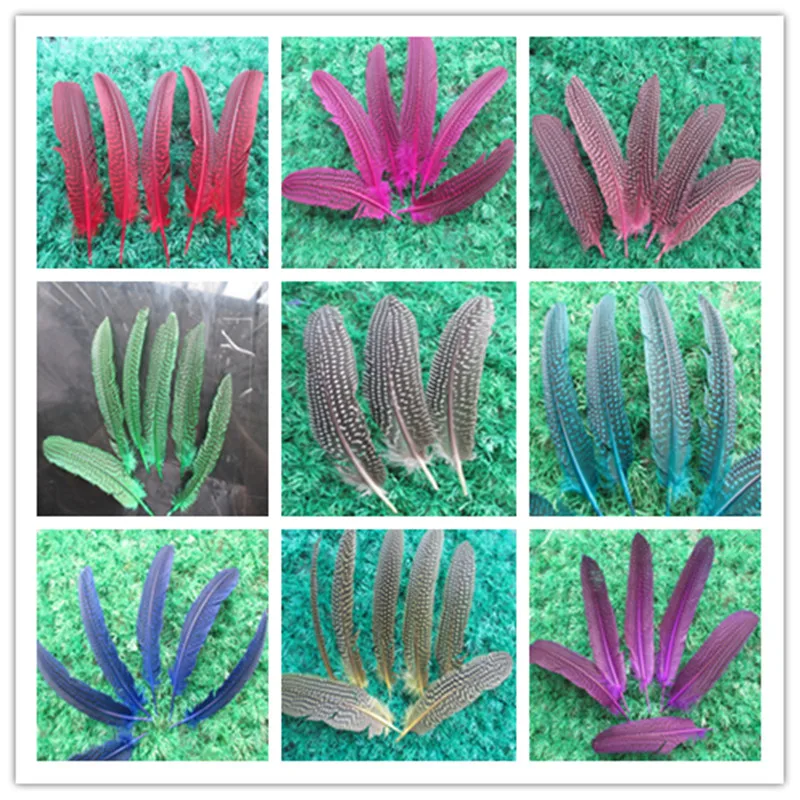 10 pieces / lot 15 20cm long beautiful pearl chicken feathers, DIY