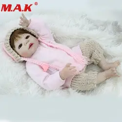 NPKDOLL 55 см мягкие силиконовые куклы для Реалистичная кукла 22 дюймов полный винил boneca bebe куклы с одеждой подарки для новорожденные