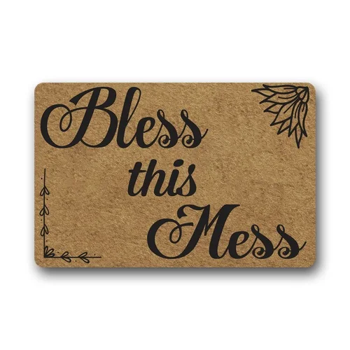 Bless this mess Vintage Entrance Anti-Slip Doormat Carpets Bedroom Rugs Decorative Stair Mats Home Bless this mess Vintage Entrance Anti-Slip Doormat Carpets Bedroom Rugs Decorative Stair Mats Home