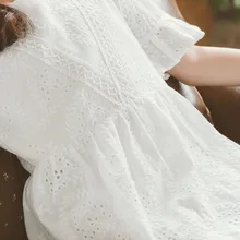 Г. Брендовые летние новые детские платья для девочек, белое платье Детское хлопковое платье принцессы с вышивкой и подкладкой#5204