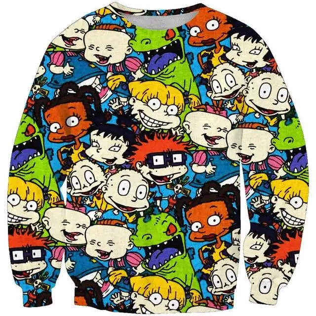 

RUGRATS CHARACTERS SWEATSHIRT Trippy Vibrant Trix Rabbit Psychedelic Harajuku Style Pullovers Hoodies
