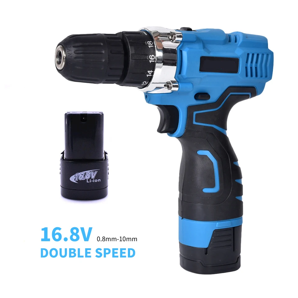 16.8v power tools electric drill screwdriver mini hand drills double