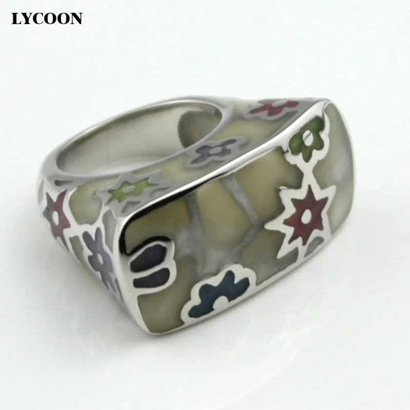 Женское летнее керамическое кольцо LYCOON из высококачественной нержавеющей стали