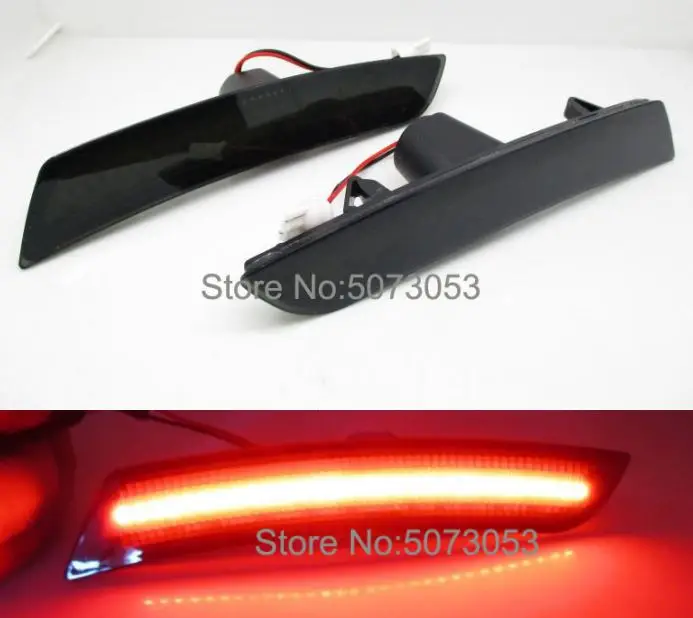 Smoked red light 2 шт. дымчатые линзы передние и задние светодиодные, боковые, габаритные фонари для Chevrolet Camaro Cadillac CTS ATS UP приятный янтарный - Испускаемый цвет: Smoked red light