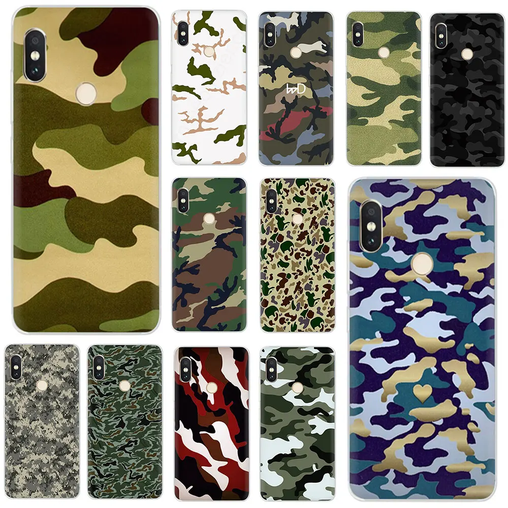Camouflage Luxury Unique Design Hard Phone Cover Case for Xiaomi Mi Mix 2S Max 3 F1 5S 6 8 9 SE A2 Lite A1 9T CC9e A3 pro | Мобильные