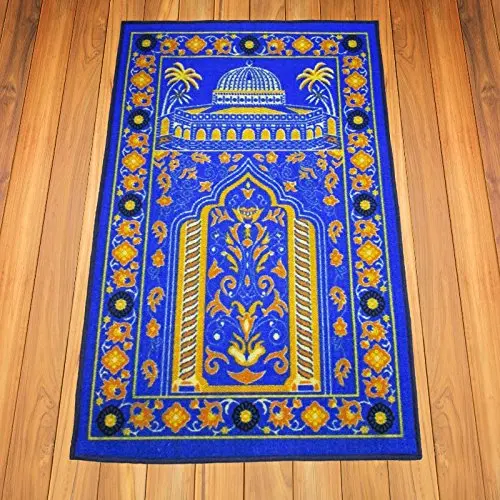

Hot Sell 43"*26" Islamic Muslim Prayer Mat Salat Musallah Prayer Rug Tapis Carpet Non-slip Latex Bottom Muslim Prayer Carpet