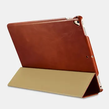 

Retro Genuine Leather Case for iPad pro 12.9 inch 2017 Flip Tablet Cover for iPad Pro 12.9 2015 icarer Smart Stand Business Case