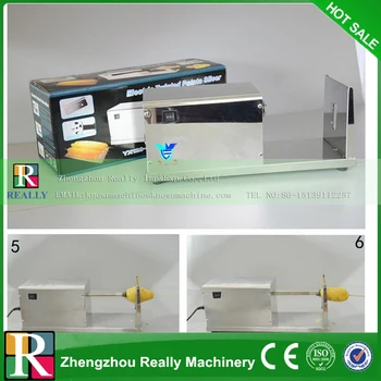 

Free shipping spiral potato cutter electric curly fry cutter twisted chips cutter Fully stainless steel material (with counter)