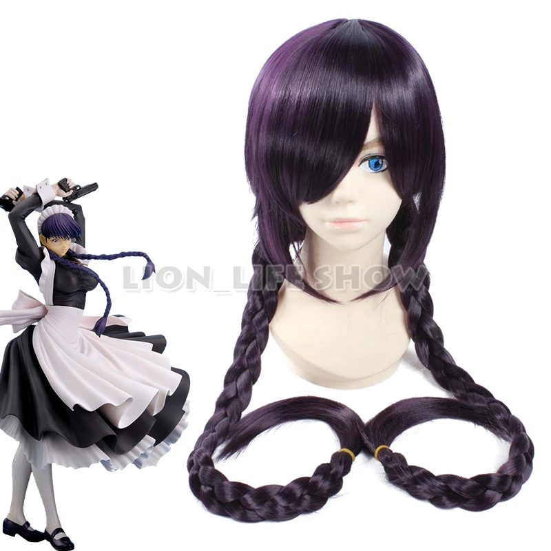 Черный Lagoon Rosarita Cisneros Touko Fukawa темно-фиолетовый Плетеный косплей парик Roberta длинные