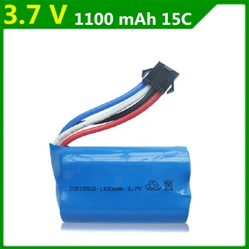 

20PCS/LOT 3.7V 1100mAh Li-ion battery You Di UDI001 huanqi 960 2.4G remote control boat speedboat 18500 lithium battery