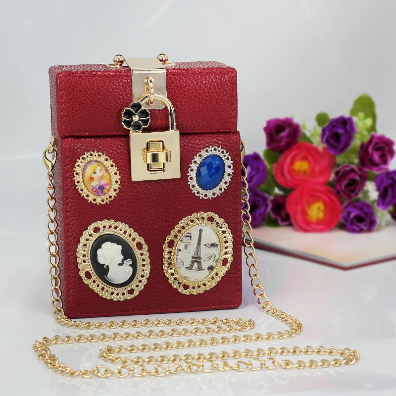 HOT SALE 2017 Women Messenger Bags Fashion Mini Bag Box Shape Bag Women