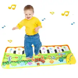 Детское пианино коврики музыкальные ковры новорожденный малыш дети сенсорный играть в игры Музыкальный ковровое покрытие Animal Moon Одеяло