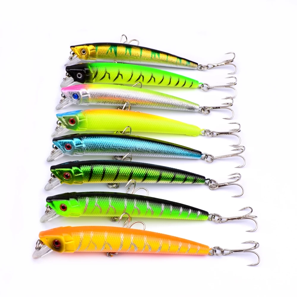 

1pcs/lot Fishing Lure 9cm 8g Minnow Wobblers Swim Bait with Hooks Fishing Tackle Artificial Hard Bait Crankbait Fishing tackle