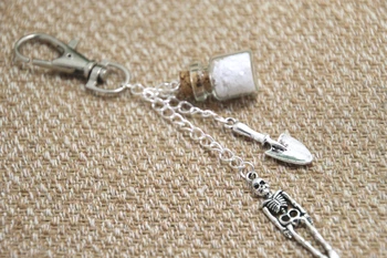 

12pcs Supernatural inspired Key ring salt and burn theme charms Key Chain charm in silver