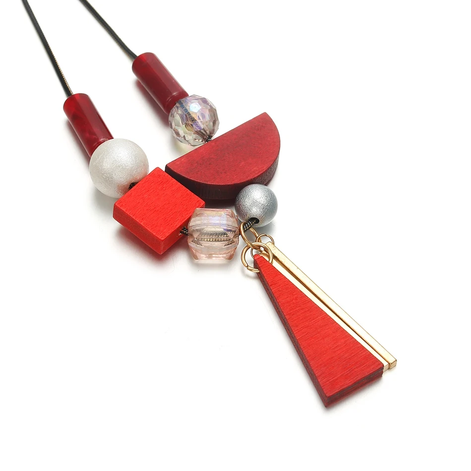 Match-Right Necklaces & Pendants Women/Statement/Beads/Vintage/Lady/Long/Wood Necklace Pendant for Women Fashion Jewelry NR158 - Image 5