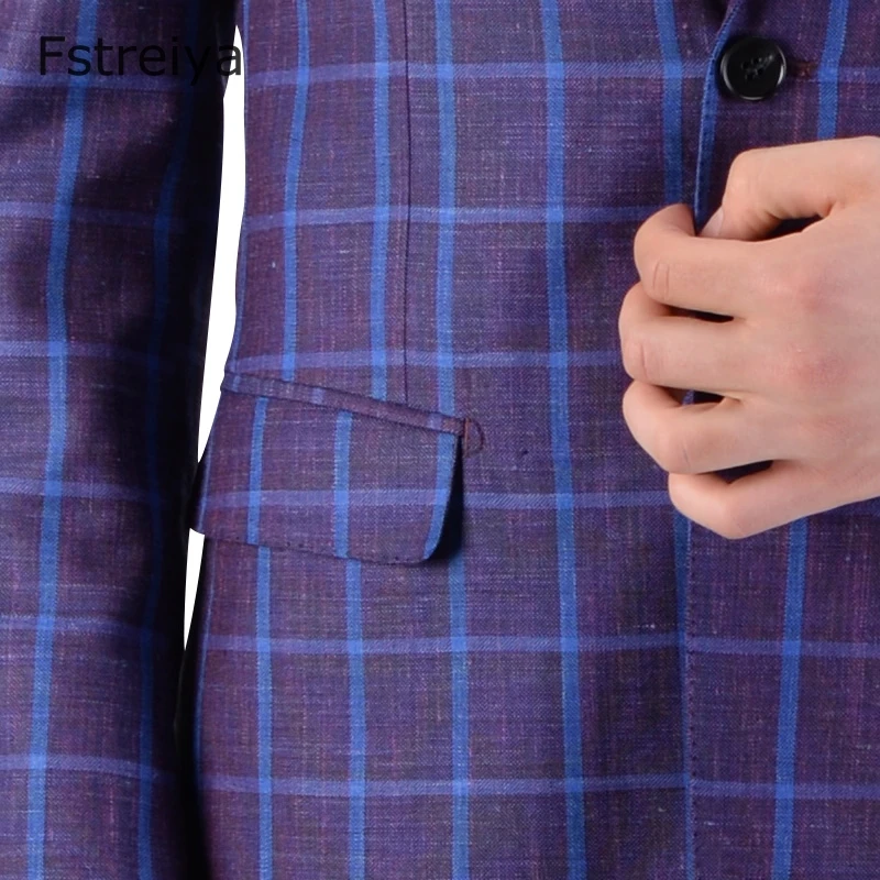 Custom Made men suit high quality worsted silk linen wool material fabric customized Men Slim Fit Wedding Suit mens clothes 2019