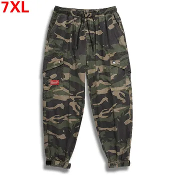 

Plus Size 7xl 6xl Mens cargo pants Men Camouflage Cargo Pants Male Jogger Camo Pants Men's Trousers With Pockets
