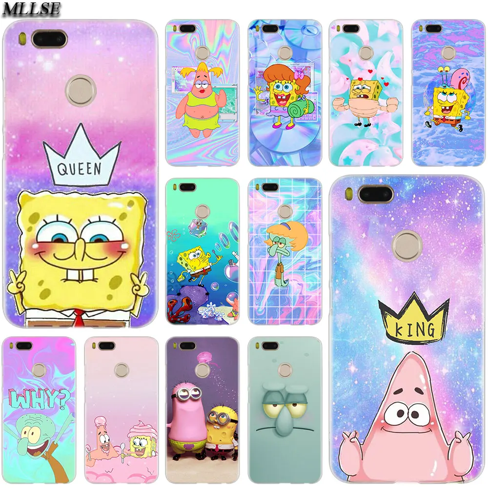 

Best Friend Patrick Queen Spongebob Stars Case for Xiaomi Mi Play Pocophone F1 8 A1 A2 Lite 6 6Plus Mix 3 2 Redmi Note 4x 5 6 S2