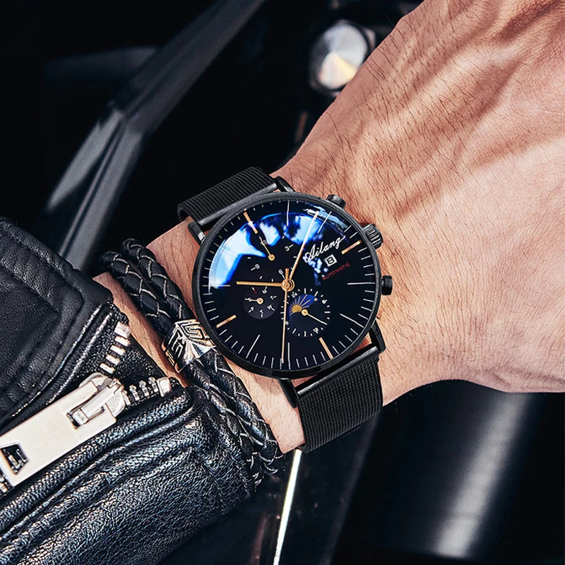 Top case carnival watch adi das bijou reloj, sapphire glass mirror automatic mechanical diver watch man Swiss gear diesel watch