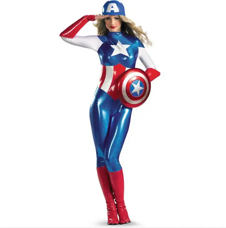 supergirl avengers captain america costume women adult superhero cosplay sexy catsuit halloween costume for women - Halloween Costumes Prices supergirl avengers captain america costume women adult superhero cosplay sexy catsuit halloween costume for women - Halloween Costumes Prices